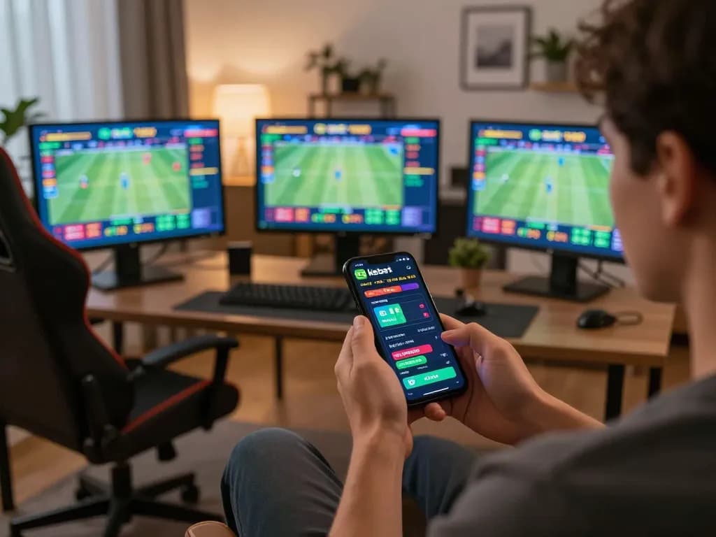 The excitement of kebet casino sports betting showcased on a smartphone with live event stats.