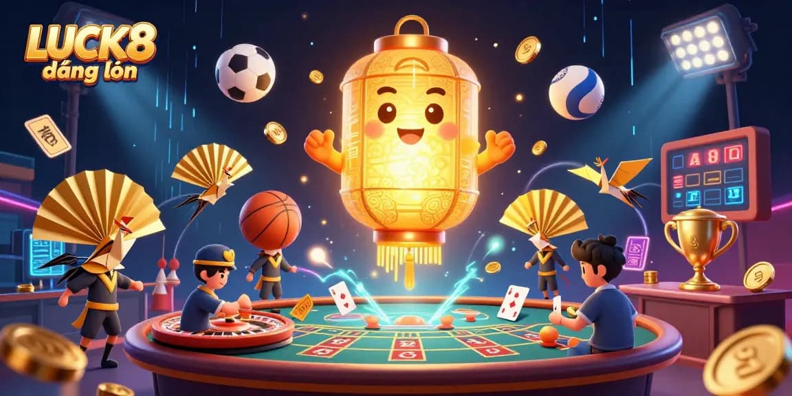 Experience LUCK8 đăng nhập at a vibrant live casino with dynamic action and lucky symbols.
