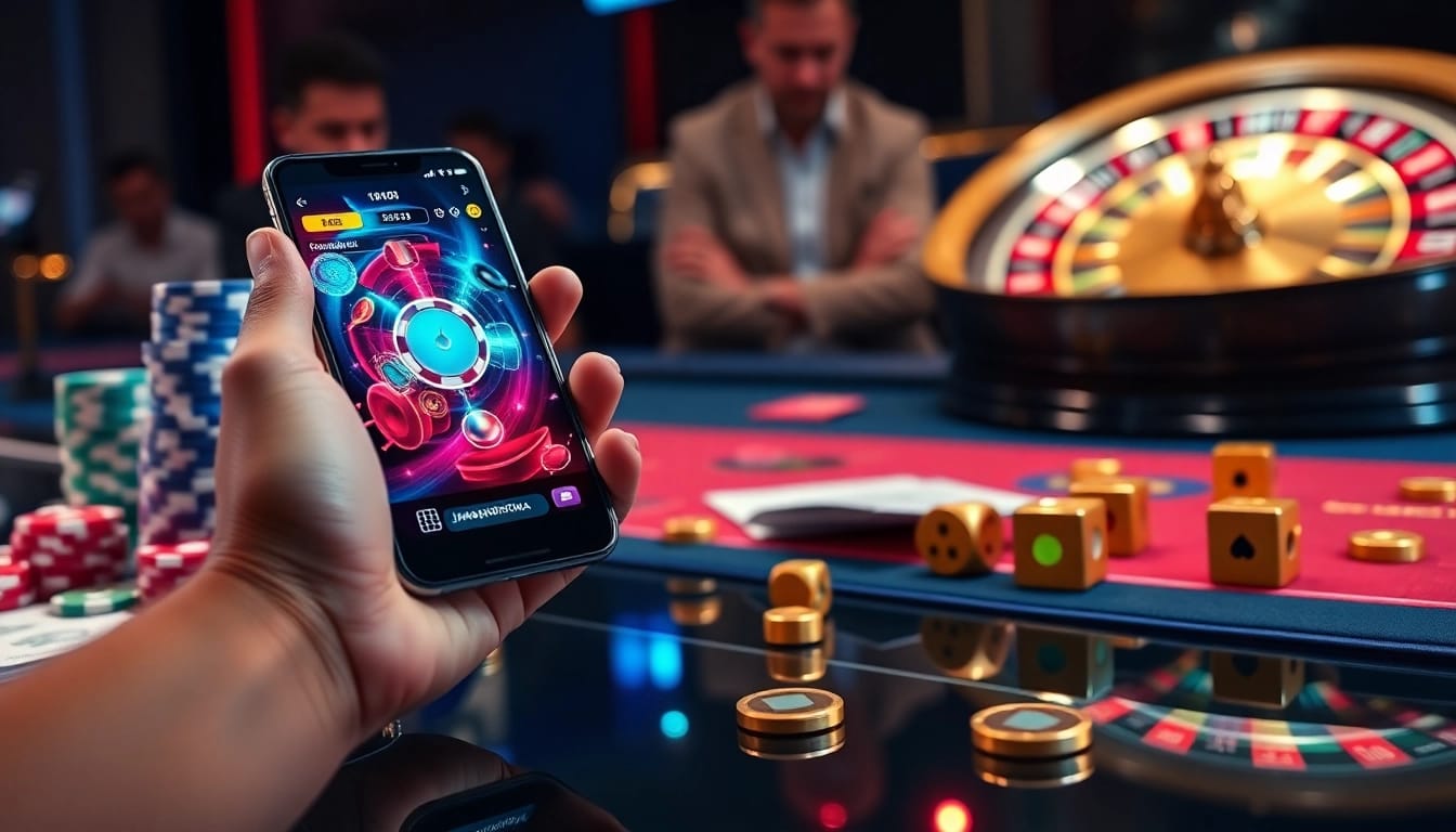 Engaging juraganbola platform showcasing strategic online betting with live poker chips and roulette
