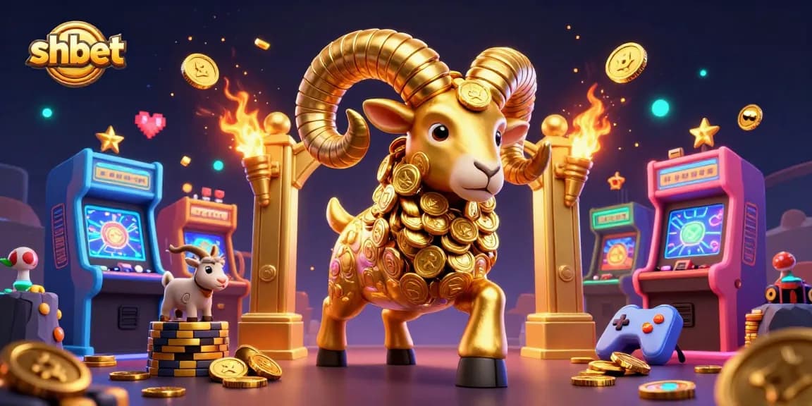 Engage in thrilling gameplay at SHBET, featuring a vibrant 3D casino-inspired scene