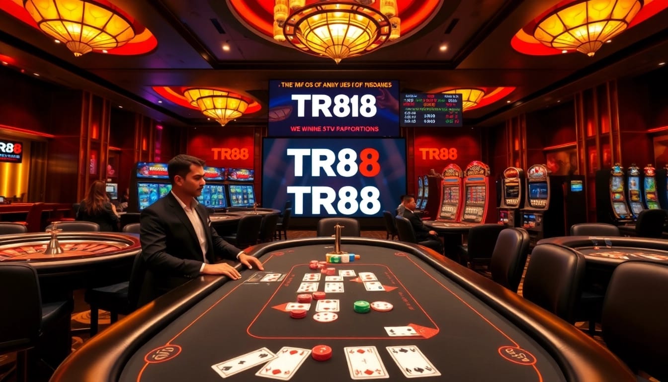 Experience high-stakes gaming with TR88 at a vibrant casino setting filled with excitement.