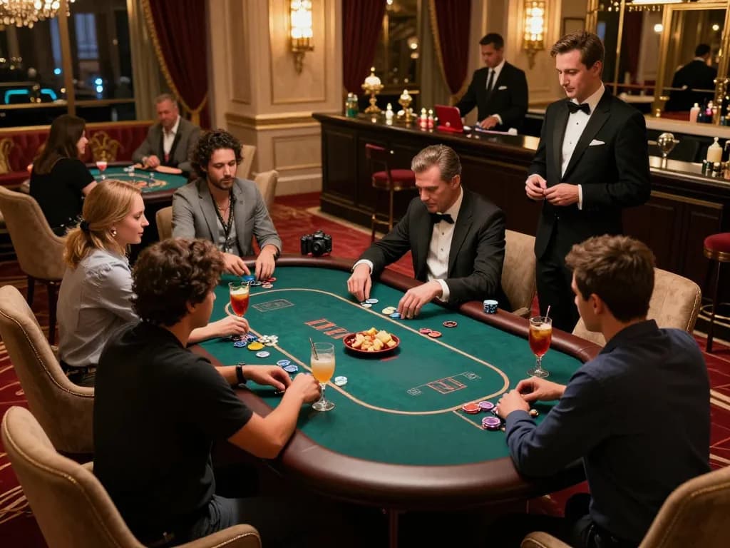 Experience high-stakes gameplay at Hồ Chí Minh Vip NET88 in an elegant casino setting.