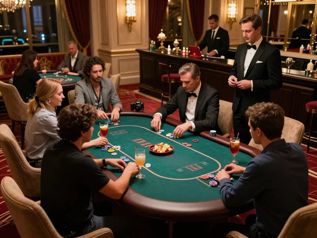 Experience high-stakes gameplay at Hồ Chí Minh Vip NET88 in an elegant casino setting.
