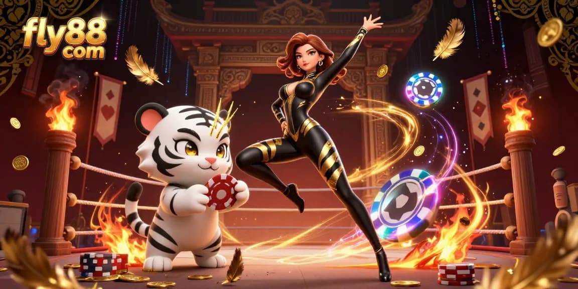 Experience the thrilling action of fly88 com with vibrant casino elements and captivating characters.