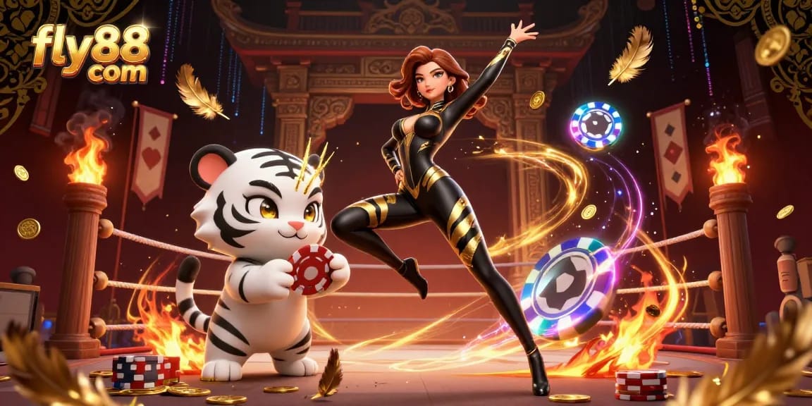 Experience the thrilling action of fly88 com with vibrant casino elements and captivating characters.