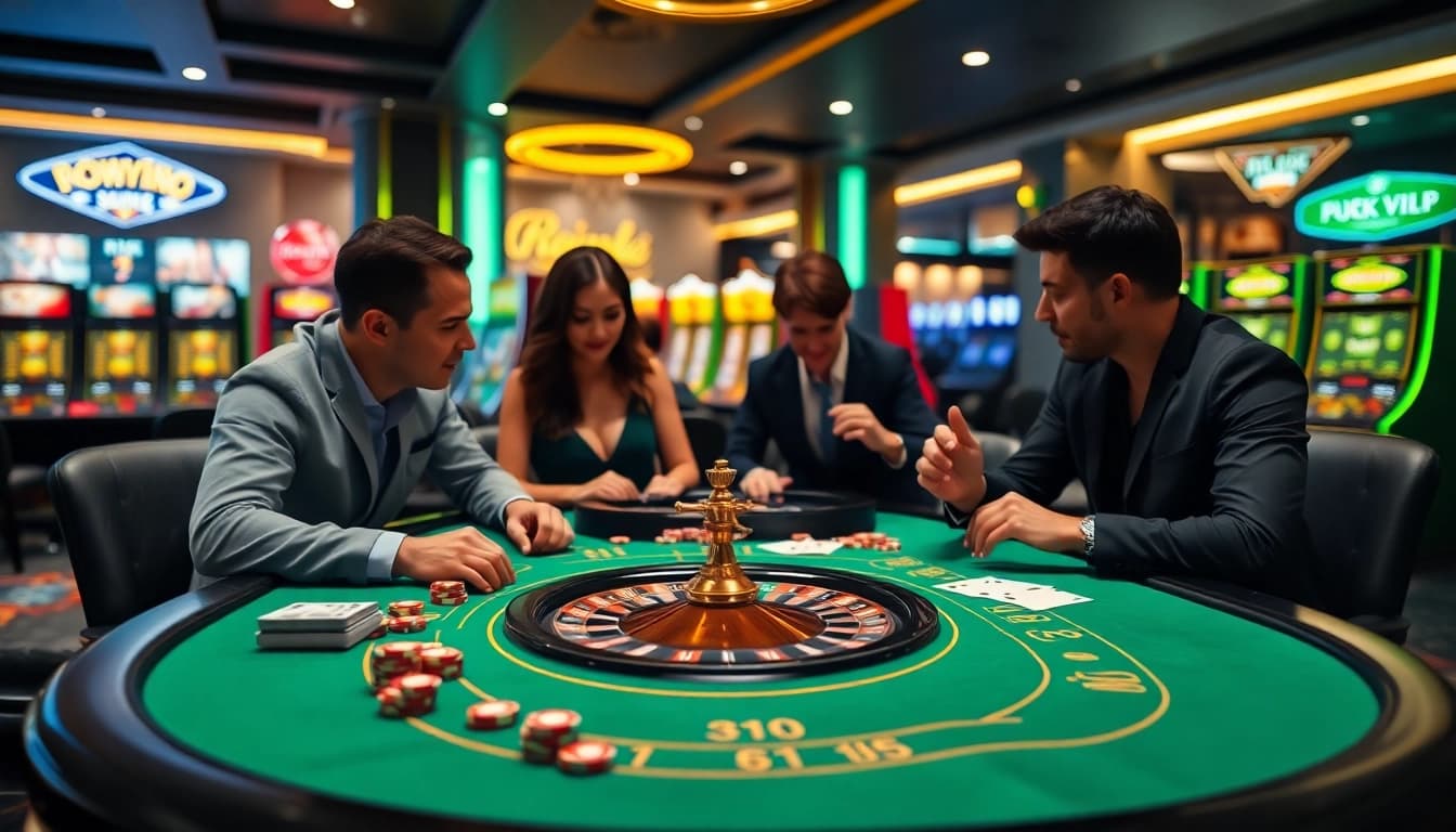 Experience the thrill of rik vip with passionate players at an exciting casino table.