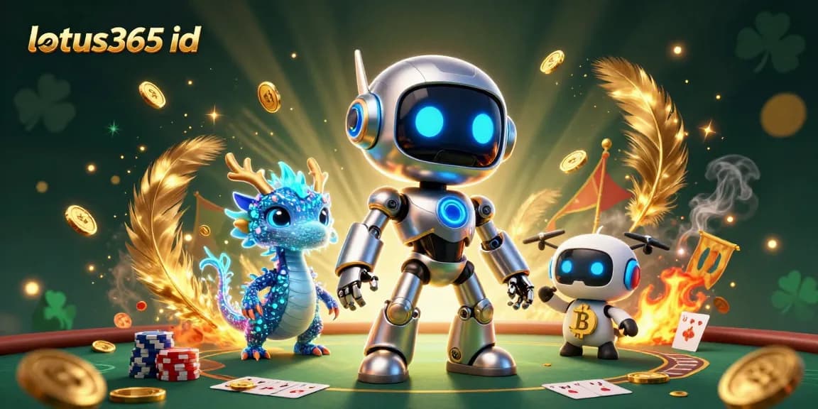 Engage with the thrilling world of gambling using your lotus365 id in a vibrant, captivating casino scene.