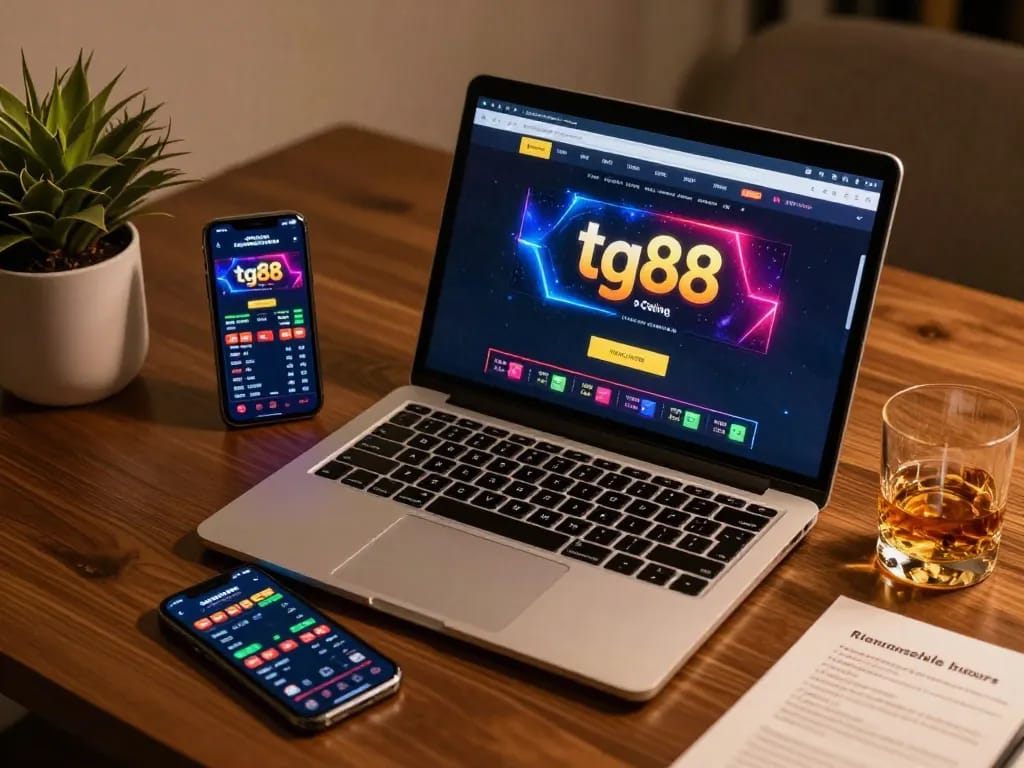 Players engaging on the tg88 platform with strategic betting atmosphere at their cozy home.