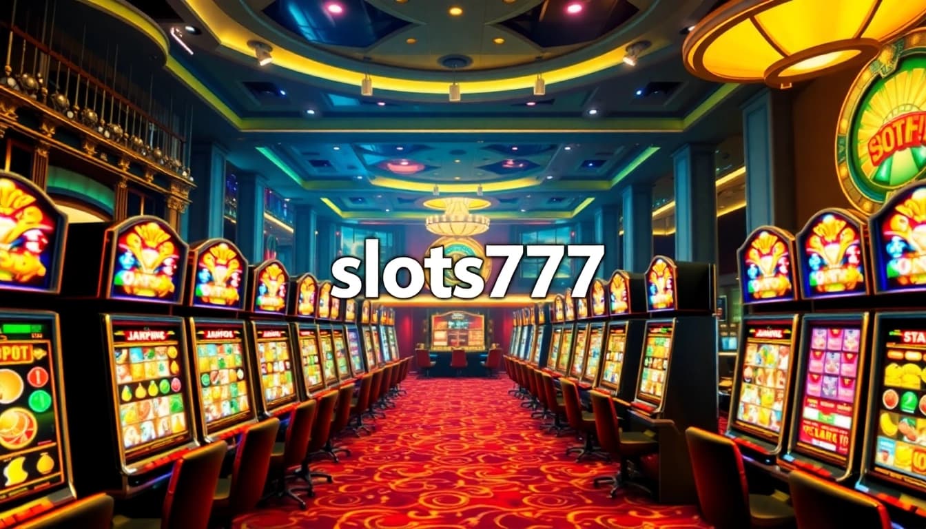 Play slots777 while experiencing the thrill of vibrant slot machines and colorful casino elements.