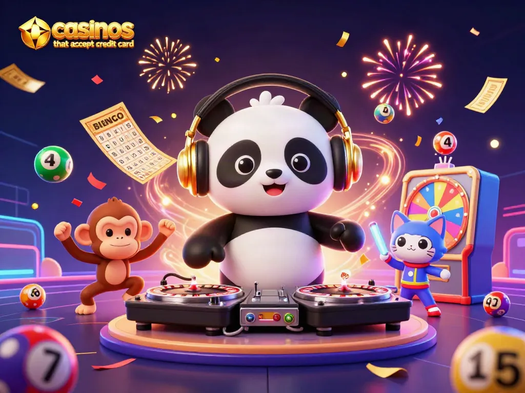 Engage in excitement at casinos that accept credit card with vibrant gaming elements and lively characters.
