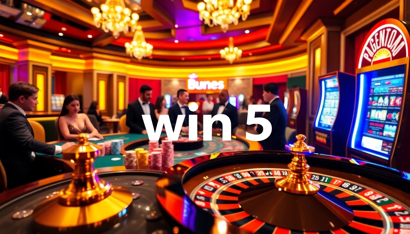 Experience the thrill of win55 at a vibrant casino table with colorful chips and roulette.