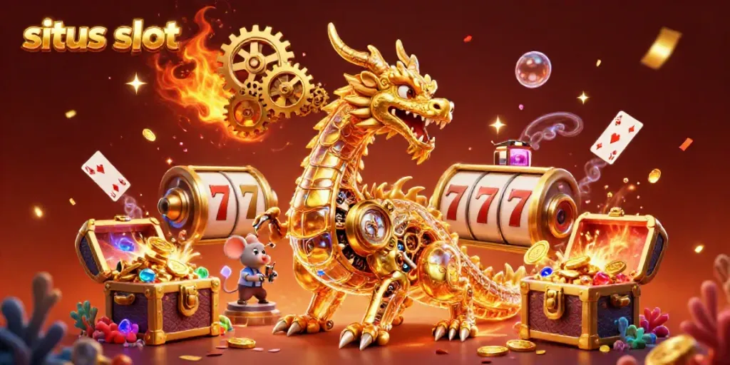 Watch the situs slot transformation with a golden dragon and magical game elements.