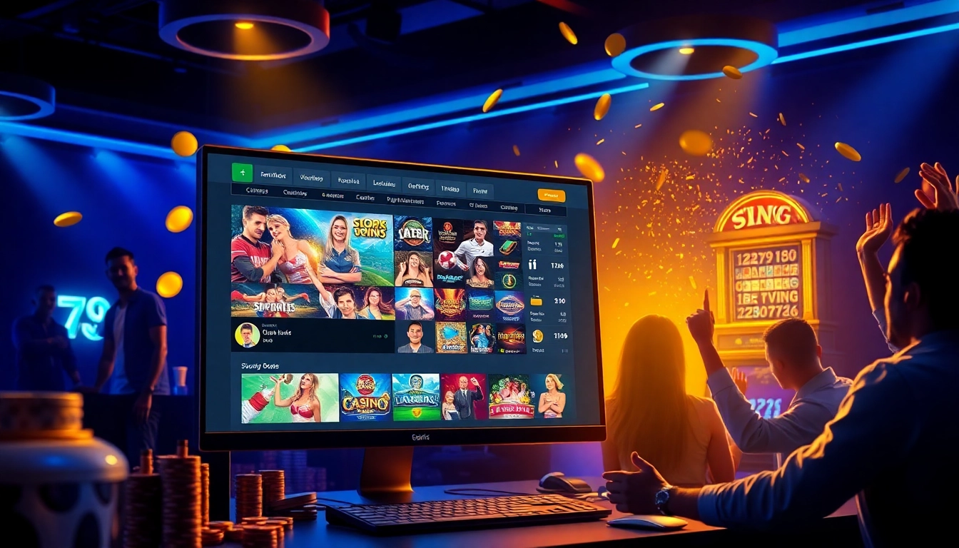 Experience the excitement of online gambling at 79king hn with vibrant game displays and celebrations.