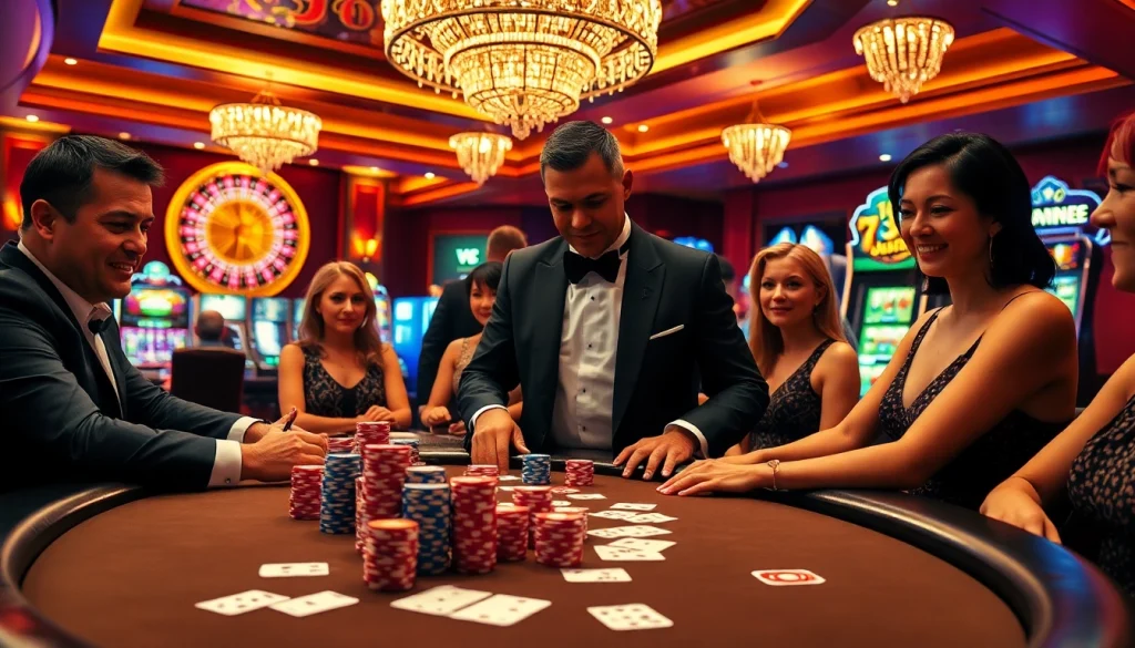 Experience the thrill of high-stakes gaming at https://789f.living/ with colorful poker chips and an elegant atmosphere.