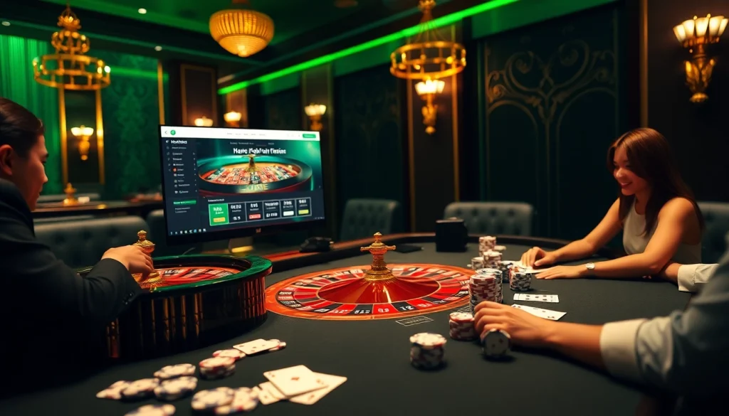 Experience premium gaming with nhà cái jbo, showcasing an elegant casino table with poker chips and cards.