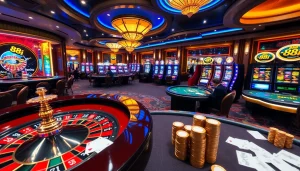 Experience the excitement of 88i with vibrant casino games and players at the tables.