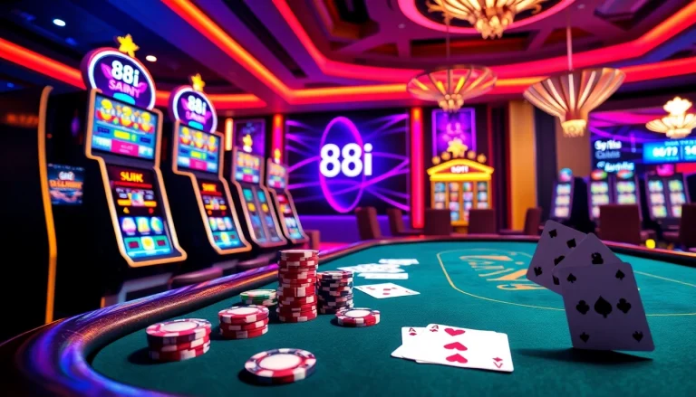 Experience high-stakes gaming at 88i with vibrant slots and poker tables.
