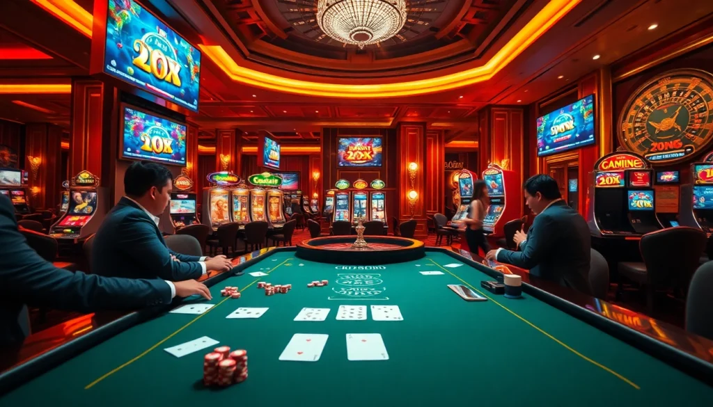 Experience the thrill of gameplay as you login rajatoto88 at a luxurious casino with vibrant slot machines.