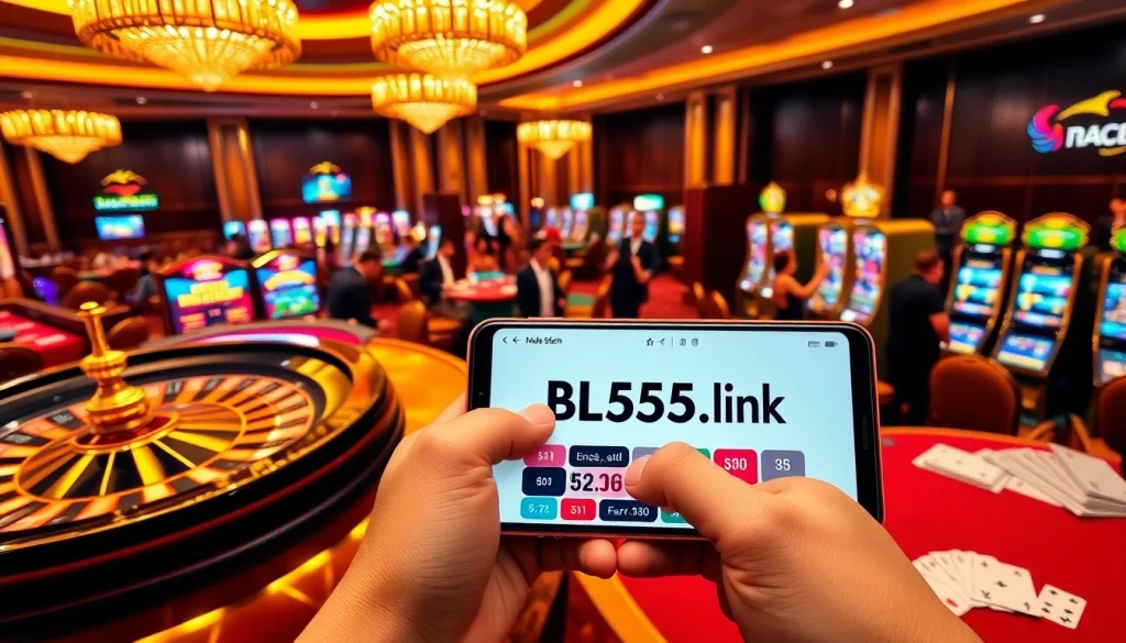Experience thrilling online gaming at https://bl555.link/ with vibrant casino action featuring roulette and poker tables.
