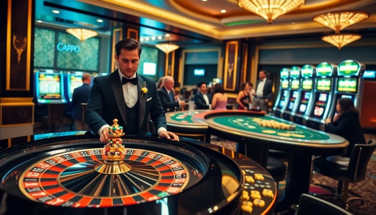 Experience the thrill of gambling at 88i's luxurious casino with vibrant roulette tables and high-stakes excitement.