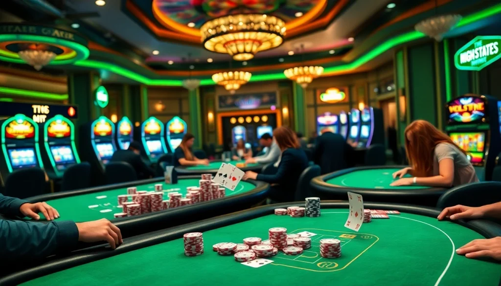 Engage in thrilling action at ClubGG real money poker tables, featuring vibrant gameplay and luxurious casino elements.