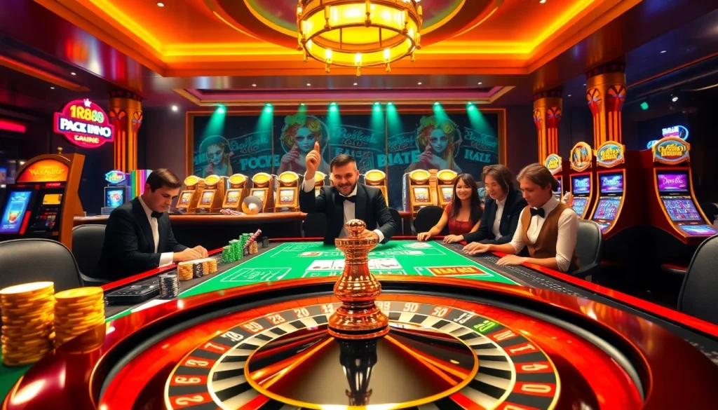 NK88 offers an exhilarating casino experience with vibrant poker chips and a roulette wheel action.