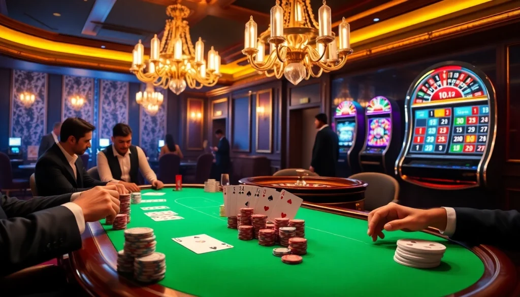 Experience thrilling casino gaming at https://rr88c.pro/ with vibrant poker tables and glamorous ambiance.