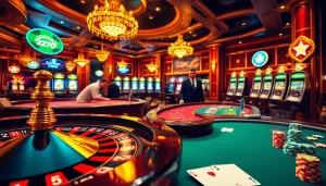 Experience the thrill of 5z777 casino with exciting poker hands and vibrant slot machines.