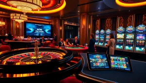 Experience thrilling gameplay at king88 com with vibrant casino tables and exciting slot machines.