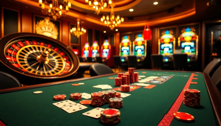 Experience the excitement of iWin with luxurious casino tables and vibrant gambling elements.