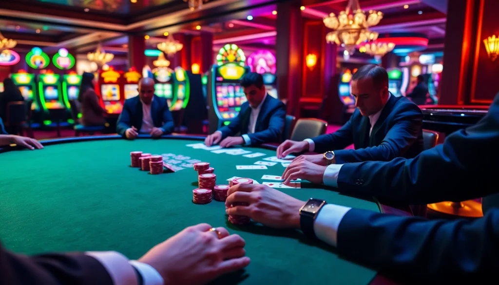 Players engage in a high-stakes game at the SX88 casino table, immersed in luxury and excitement.