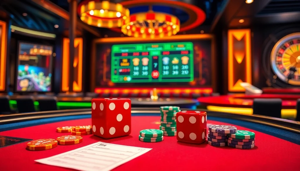 Experience the excitement of Taixiu with vibrant casino elements and thrilling gameplay.